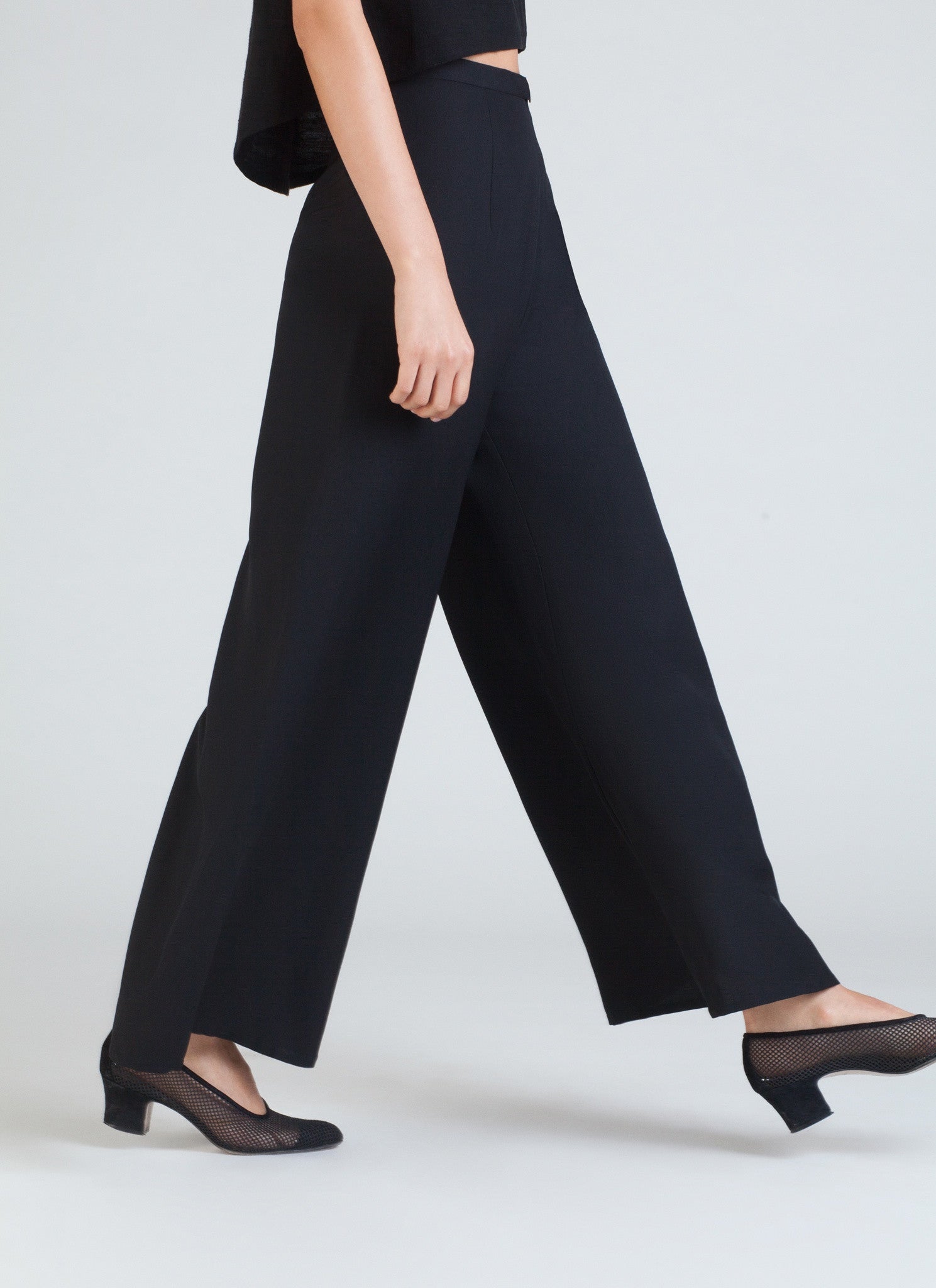 KAAREM - Song Tu Wide Leg Silk Pants 