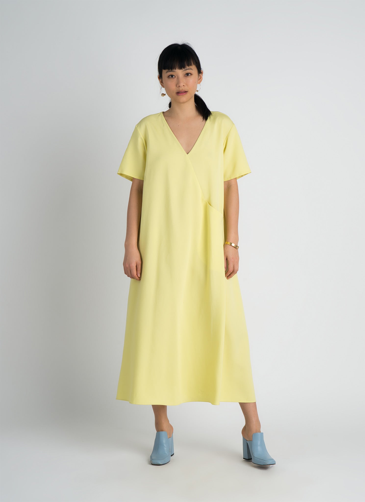 mango v neckline dress