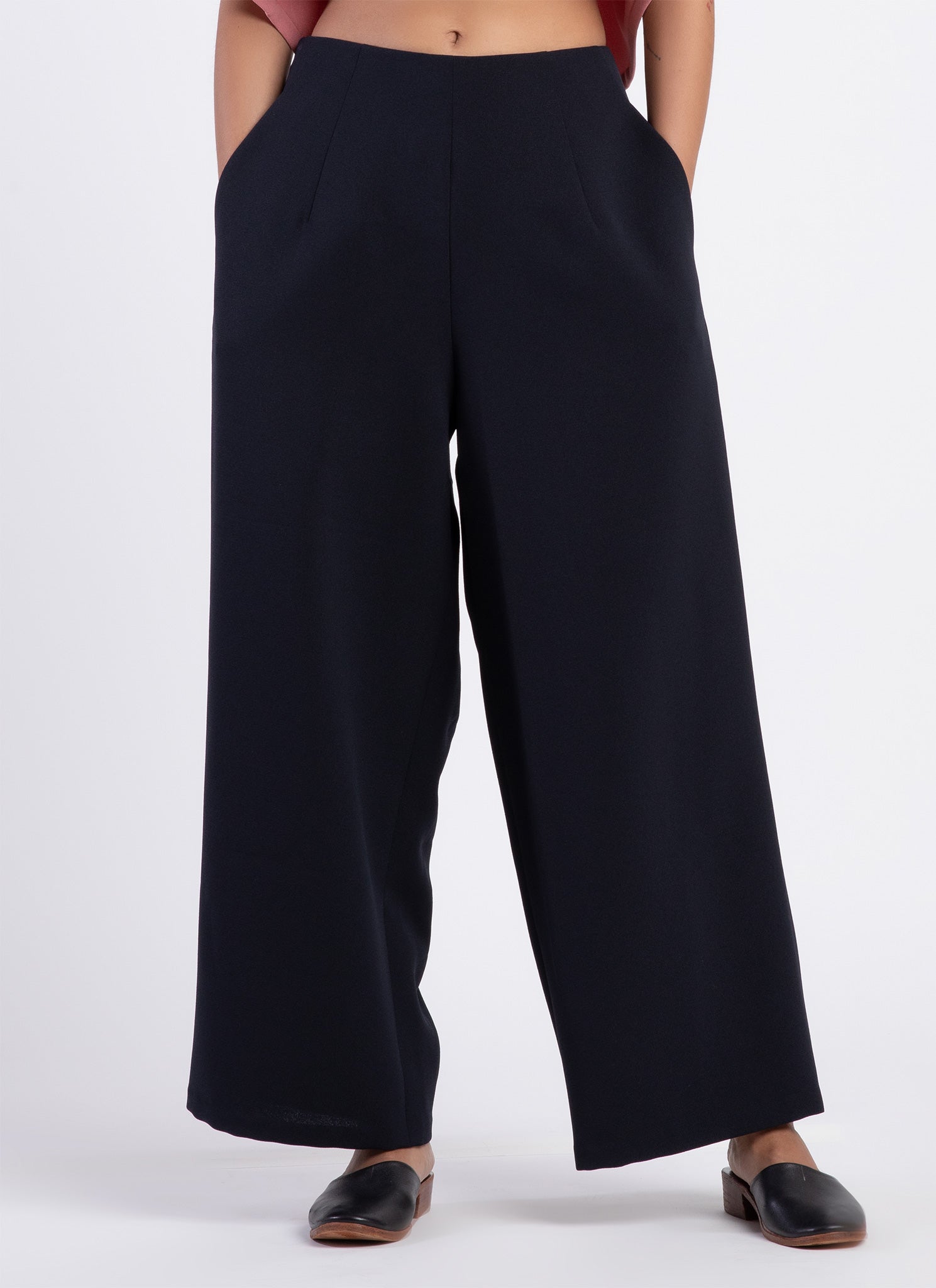 wide leg straight pants