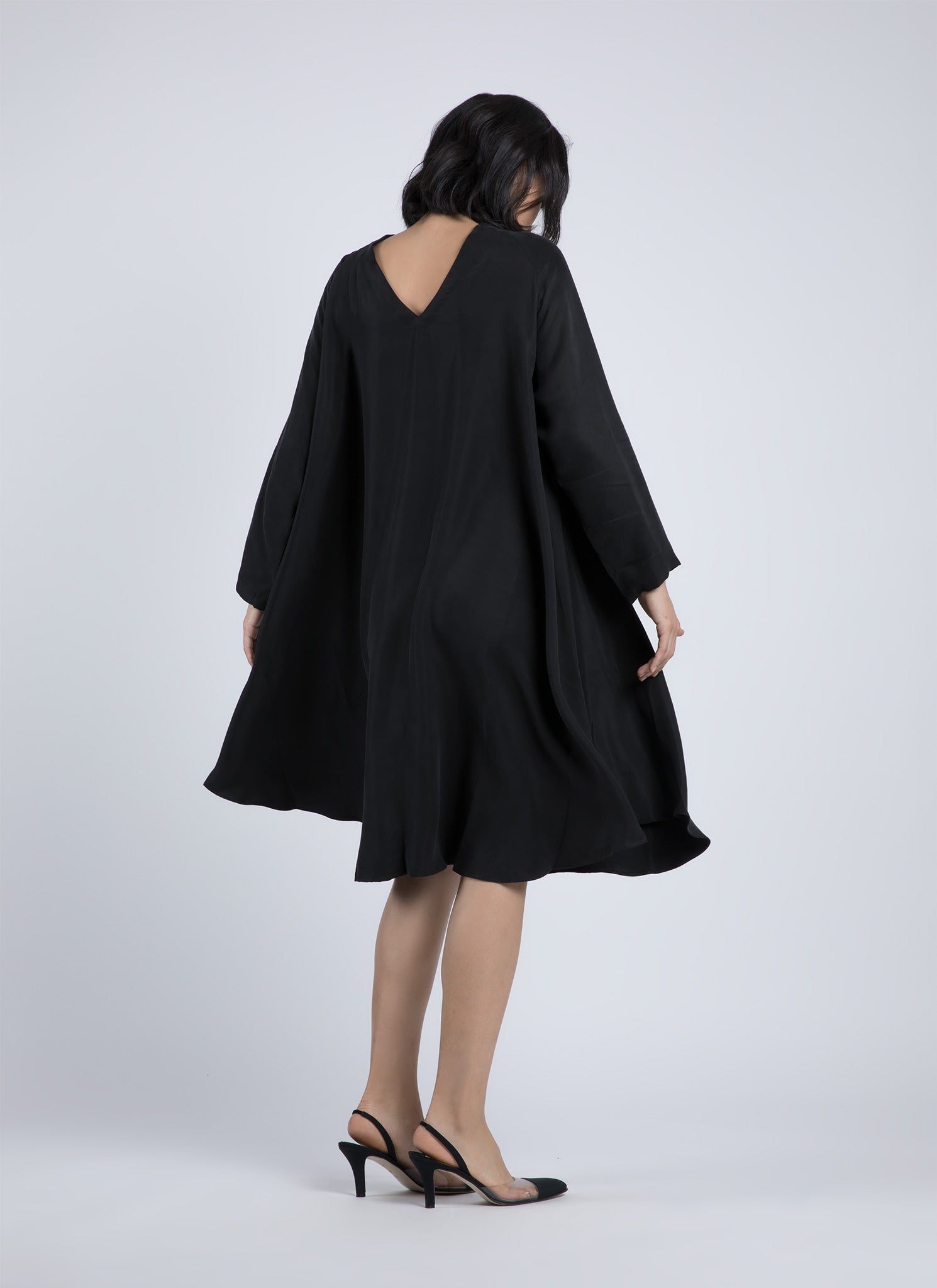 black tent dress